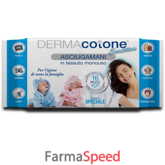 dermacotone sensitive asciugamani speciale 80x40 cm 16 pezzi