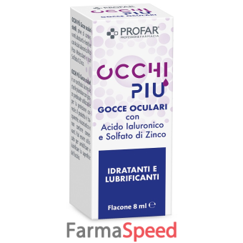 gocce oculari profar occhi piu' multidose acido ialuronico e solfato di zinco idratanti e lubrificanti 8 ml