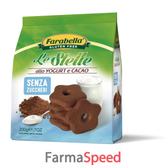 farabella biscotti stelle yogurt e cacao senza zucchero 200 g