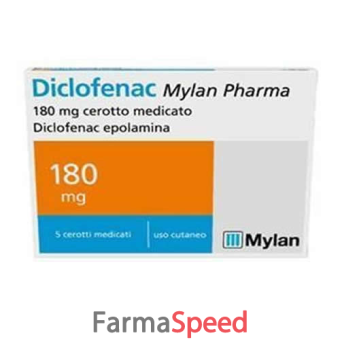 diclofenac my - 180 mg cerotto medicato 5 cerotti in bustina in pap/pe/al/emaa