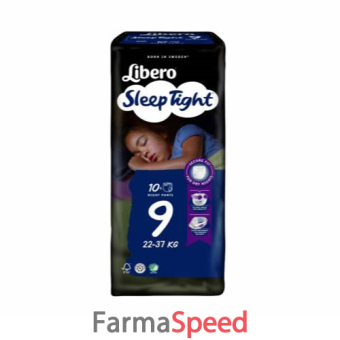 libero sleeptight mutandina assorbente notte 9 22-37kg 10 pezzi