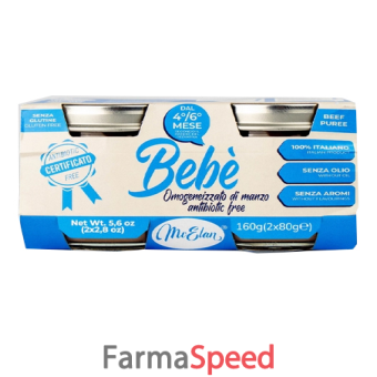 bebe' omogeneizzato manzo antibiotic free 2 pezzi da 80 g