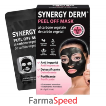 synergy derm peel off mask 4 trattamenti monodose 7 g