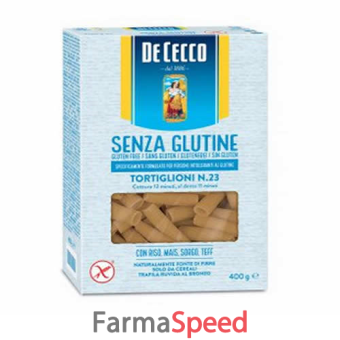 de cecco tortiglioni n.23 senza glutine 400 g