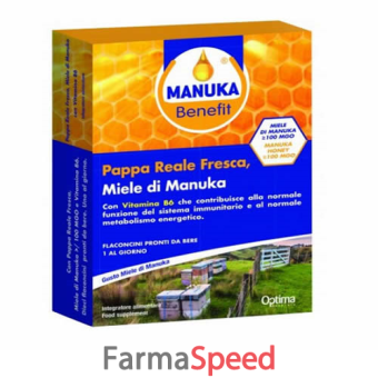 manuka benefit pappa reale fresca miele di manuka 10 flaconcini 