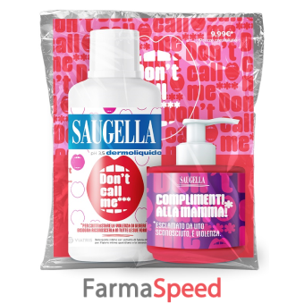 saugella bundle dermoliquido don't call me 1 saugella dermoliquido 500 ml con etichetta edizione limitata + 1 minisize sample con pump 150 ml