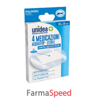 medicazione unidea 10 x 15 cm sterile impermeabile 4 pezzi