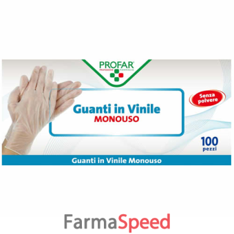 profar guanto in vinile senza polvere m 100 pezzi