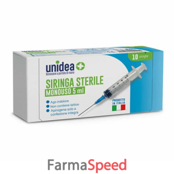 unidea siringa da 5ml monouso 10 pezzi