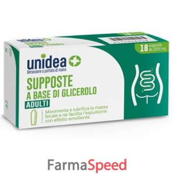 unidea supposte glicerolo 2500 mg 18 pezzi