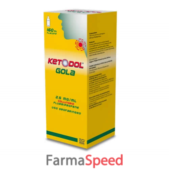 ketodol gola* colluttorio 160 ml 2,5 mg/ml