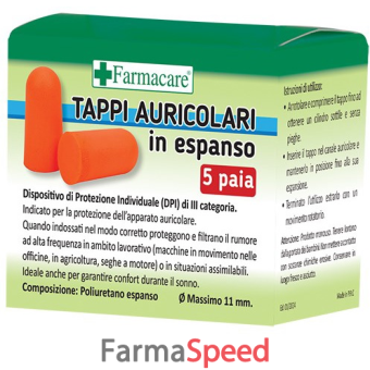 tappi auricolari espanso 5 paia