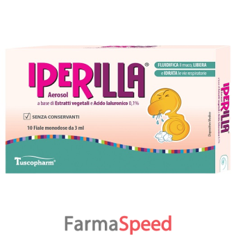 aerosol iperilla 10 fiale monodose da 3 ml a base di estratti vegetali e acido ialuronico 0,1%