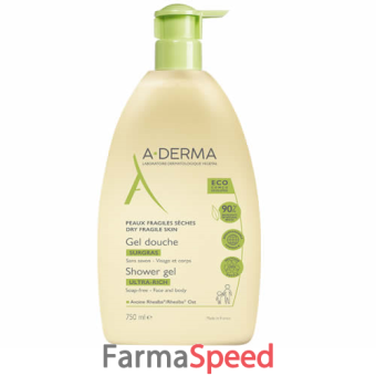 aderma gel doccia surgrass 750 ml 