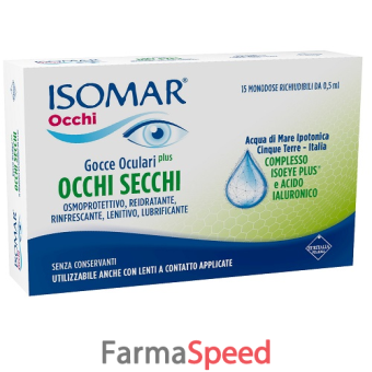 isomar occhi secchi plus gocce oculari acido ialuronico 0,20% 15 flaconcini