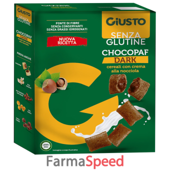 giusto senza glutine chocopaf dark 250 g