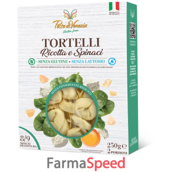 pasta venezia tortelli ricotta e spinaci senza glutine stab 250 g