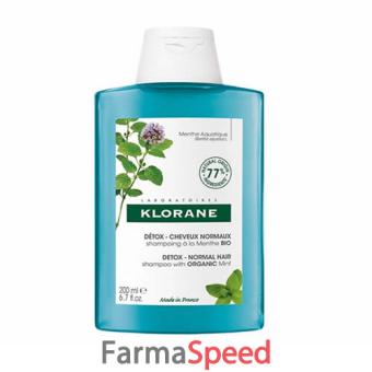 klorane shampoo alla menta acquatica 200 ml