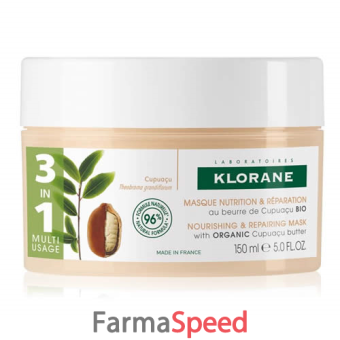 klorane maschera capelli al burro di cupuacu 150 ml