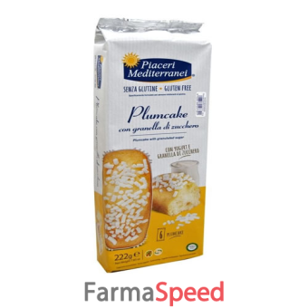 piaceri mediterranei plumcake granella zucchero 6 pezzi 37 g