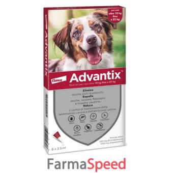 advantix spot on 6 pipette 10-25kg per cani