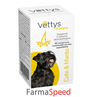 vettys integra cute & manto cane 30 compresse masticabili