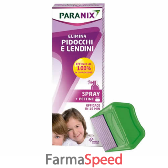 paranix spray trattamento antipediculosi 100 ml + pettine 