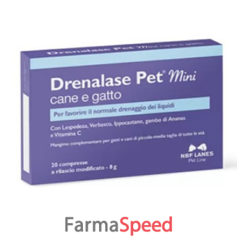 drenalase pet mini cane gatto 20 compresse