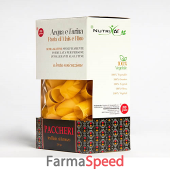 nutri te' paccheri acqua e farina mais e riso 250 g