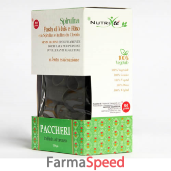 nutri te' paccheri con spirulina mais e riso 250 g