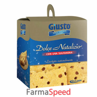 giusto senza zucchero dolce natalizio panettone uva sultanina 600 g