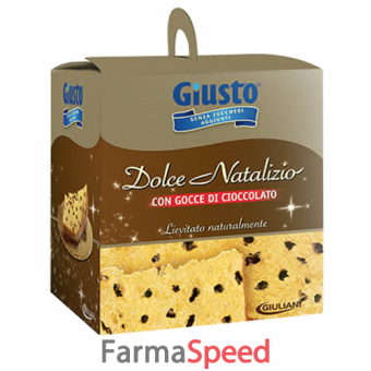 giusto senza zucchero dolce natalizio panettone gocce cioccolato 600 g