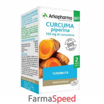 arkocapsule curcuma + piperina 40 capsule