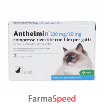 anthelmin*2 compresse 230+20mg gatto