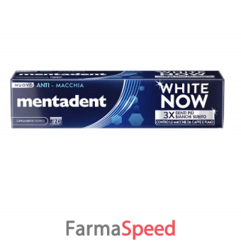 mentadent dentifricio white now anti macchia 75 ml