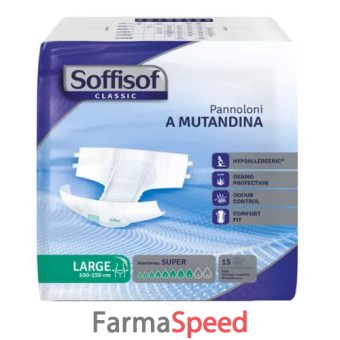 pannolone mutandina soffisof classic super l 30 pezzi