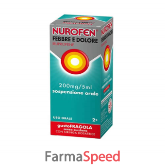 nurofen febbre dolore gusto fragola *200mg/5ml