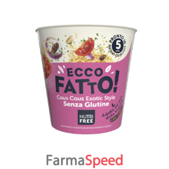 nutrifree ecco fatto cous cous exotic style 70 g