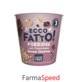 nutrifree ecco fatto porridge al cioccolato 50 g