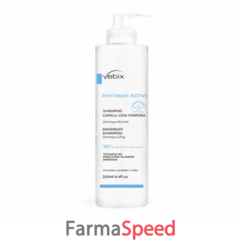 vebix phytamin active shampoo capelli con forfora dermopurificante 250 ml