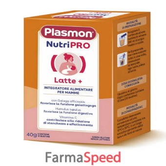 plasmon nutripro latte+ 10 bustine