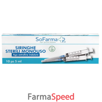 siringa sterile 10 ml gauge 21 sofarmapiu' 10 pezzi