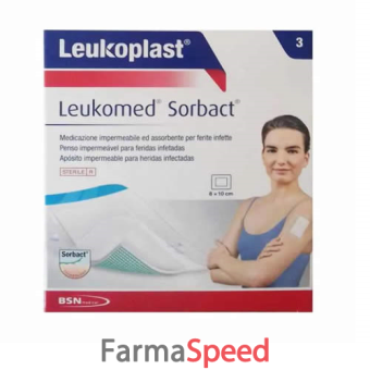 leukomed sorbact medicazione 8x10 cm 3 pezzi