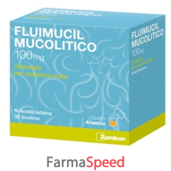 fluimucil mucol - 100 mg granulato per soluzione orale 30 bustine
