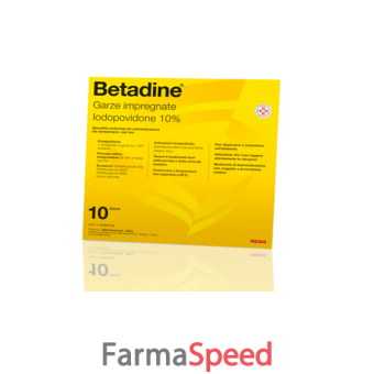 betadine - 10% garze impregnate 10 garze 