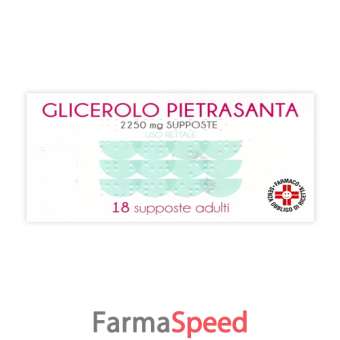 glicerolo - adulti 2,250 g supposte 18 supposte