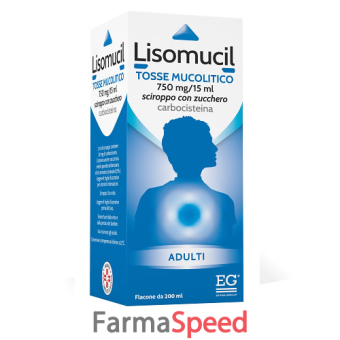 lisomucil tosse mucolitico - 750 mg/15 ml sciroppo con zucchero 200 ml 