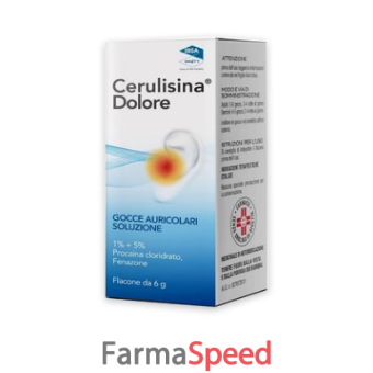 cerulisina dolore - 1% + 5% gocce auricolari, soluzione 1 flacone contagocce 10 ml