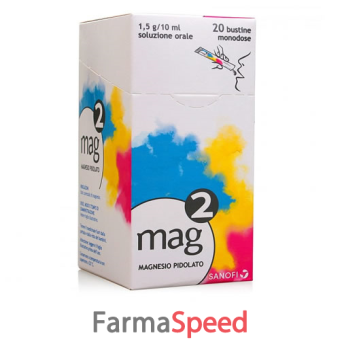 mag 2 - 1,5 g/10 ml soluzione orale 20 bustine monodose in pet/al/pe da 10 ml