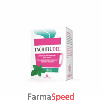 tachifludec - 600 mg + 40 mg + 10mg + polvere per soluzione orale gusto menta 10 bustine in carta/al/pe